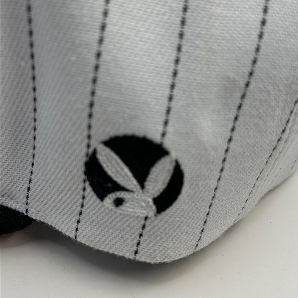 Playboy SnapBack baseball cap.  Pinstripes - Picture 6 of 12